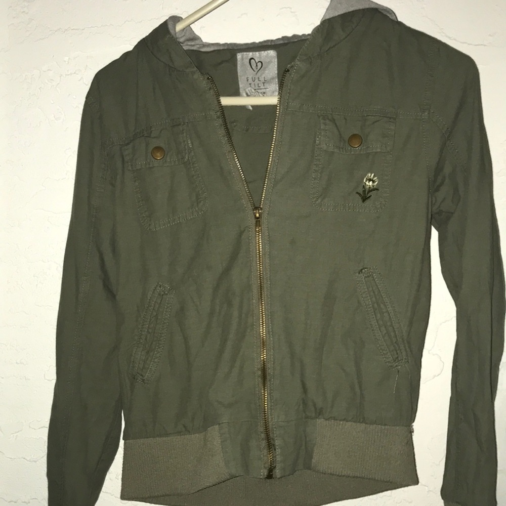 navy green jacket !